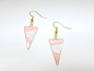 Preview: Dreieck Ohrringe rosa goldfarben triangle
